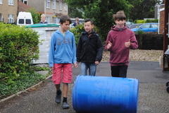 Scouts preparing for raft racing July '16