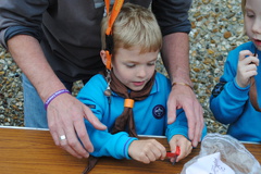 Beavers learning how to light a campfire June '16