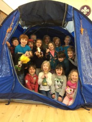 Beavers at the sleep over