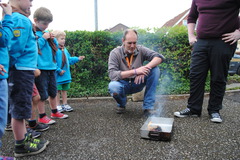 Beavers learning how to light a campfire June '16
